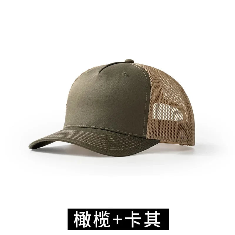 Micro-curved Brim Mesh Truck Driver Hat Men and Women Outdoor Leisure Breathable Sunshade Sports Baseball Cap