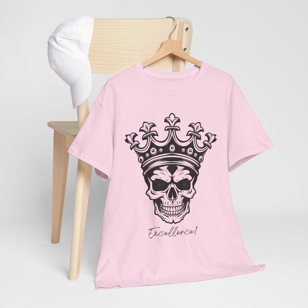 Skull "Excellence" Cotton Tee Shirt Transparent