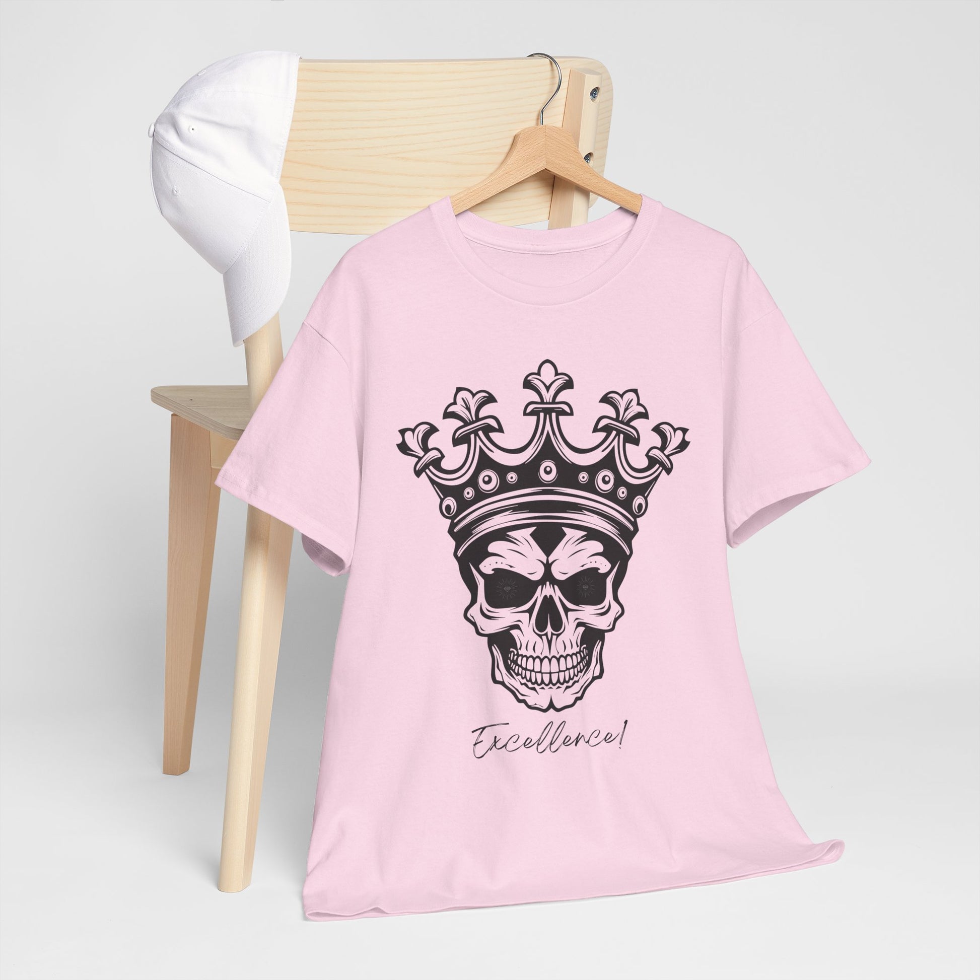 Skull "Excellence" Cotton Tee Shirt Transparent