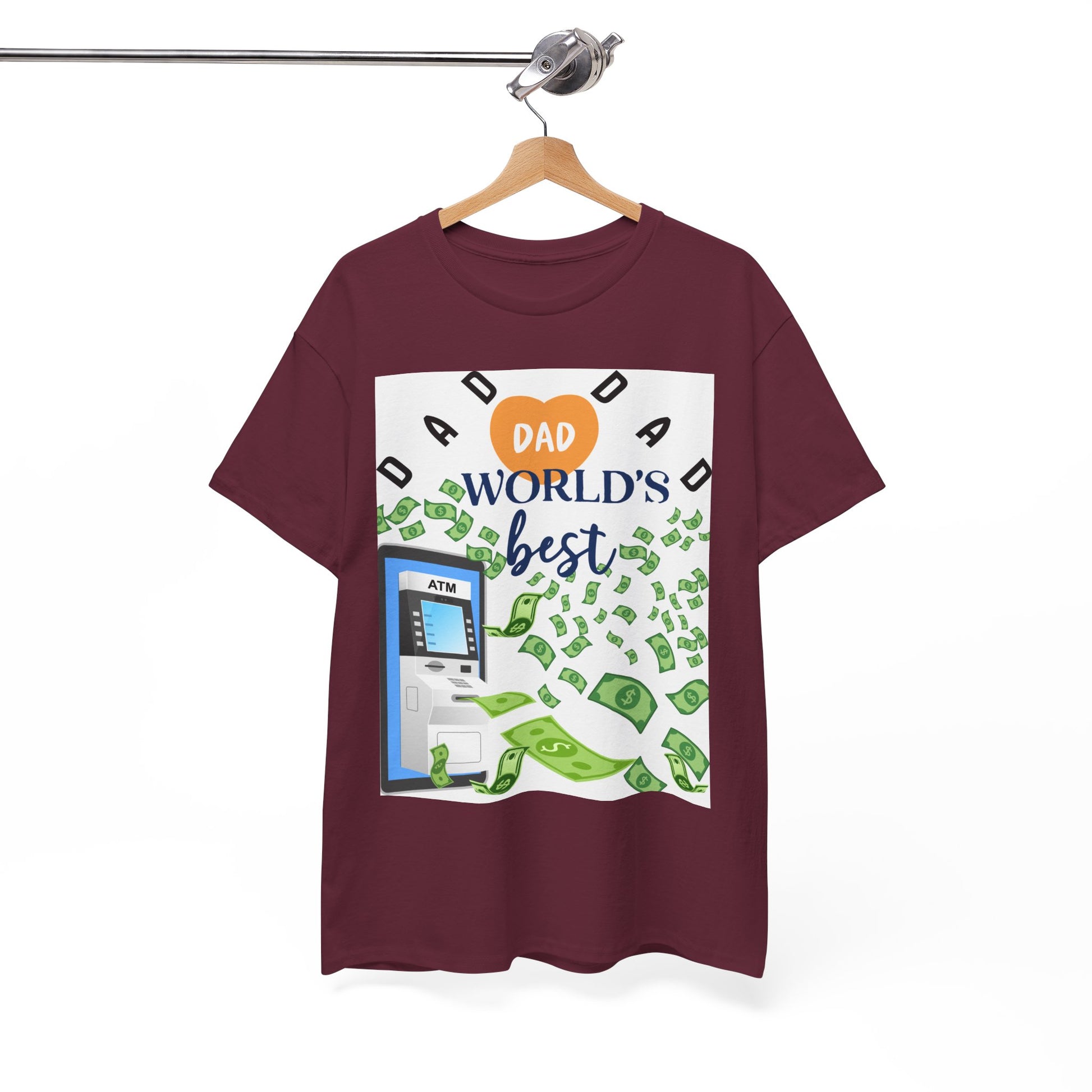 Dad World Best ATM Quality Cotton Tee Shirt