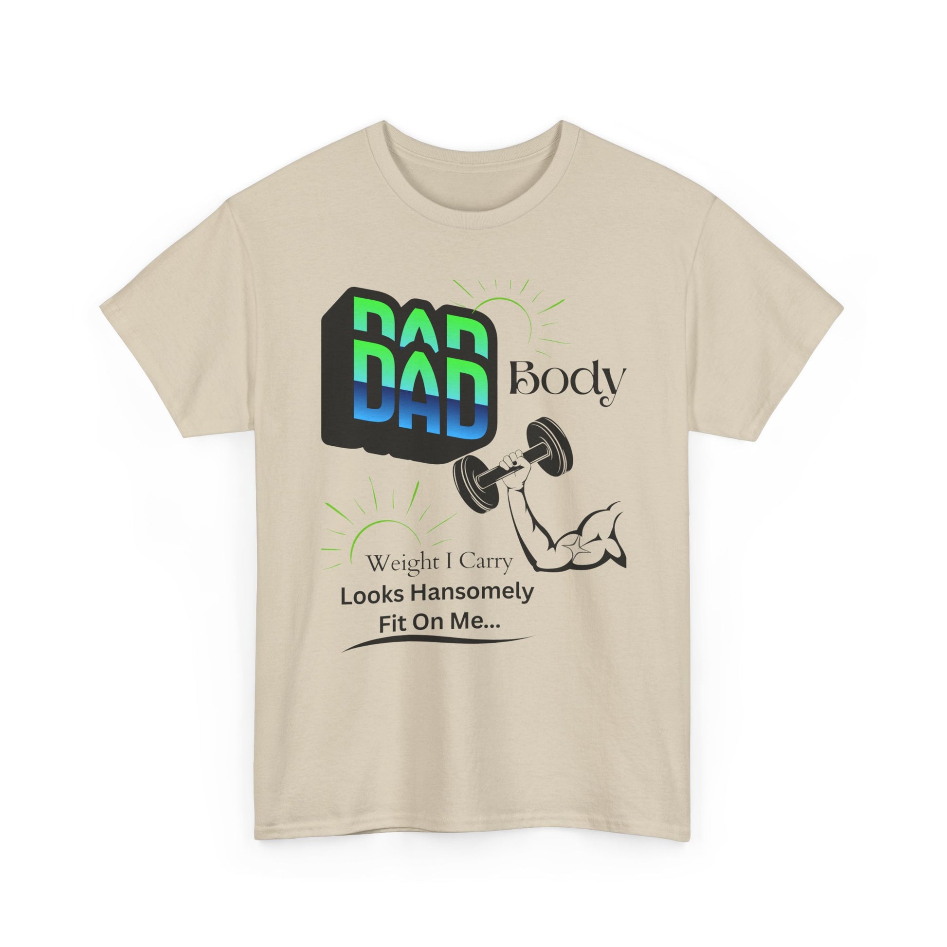Hansomely Fit Dad Cotton Crew Tee Shirt Transparent Dseign