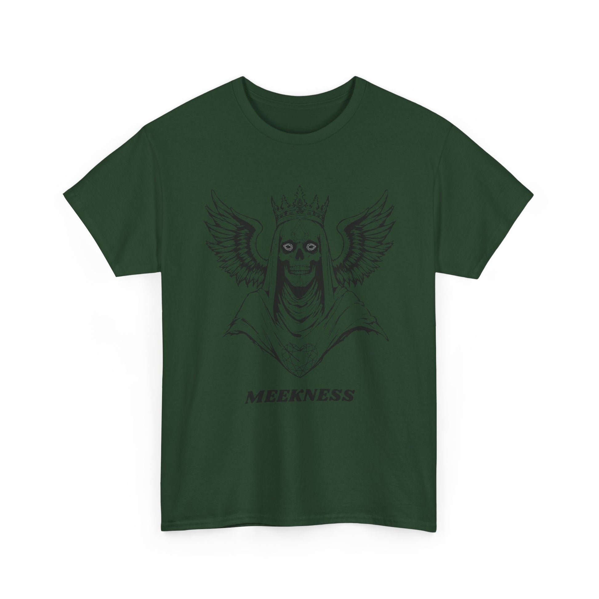 Skull Crown Wings Cotton Tee Shirt Transparent