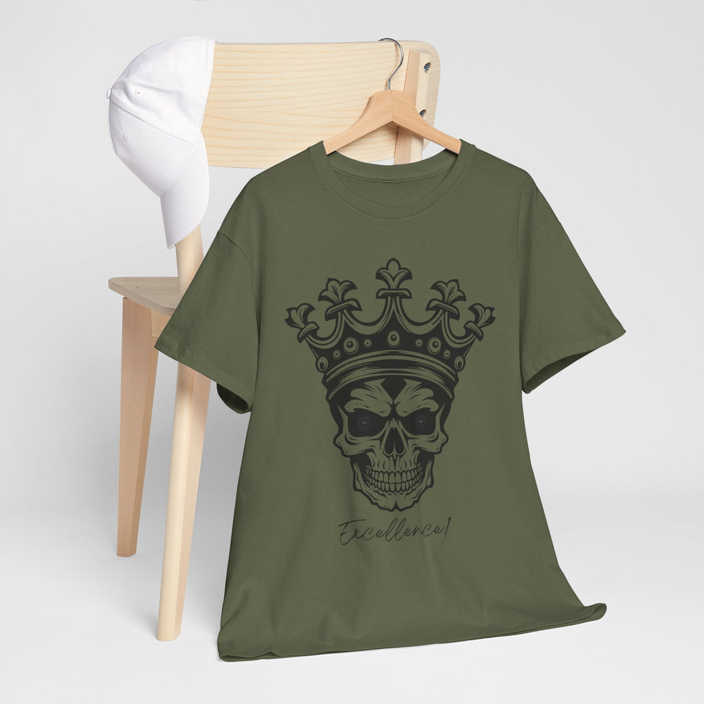 Skull "Excellence" Cotton Tee Shirt Transparent