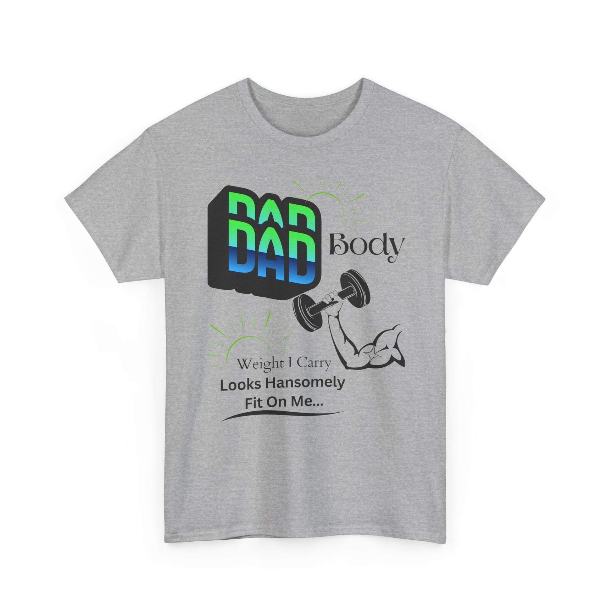 Hansomely Fit Dad Cotton Crew Tee Shirt Transparent Dseign