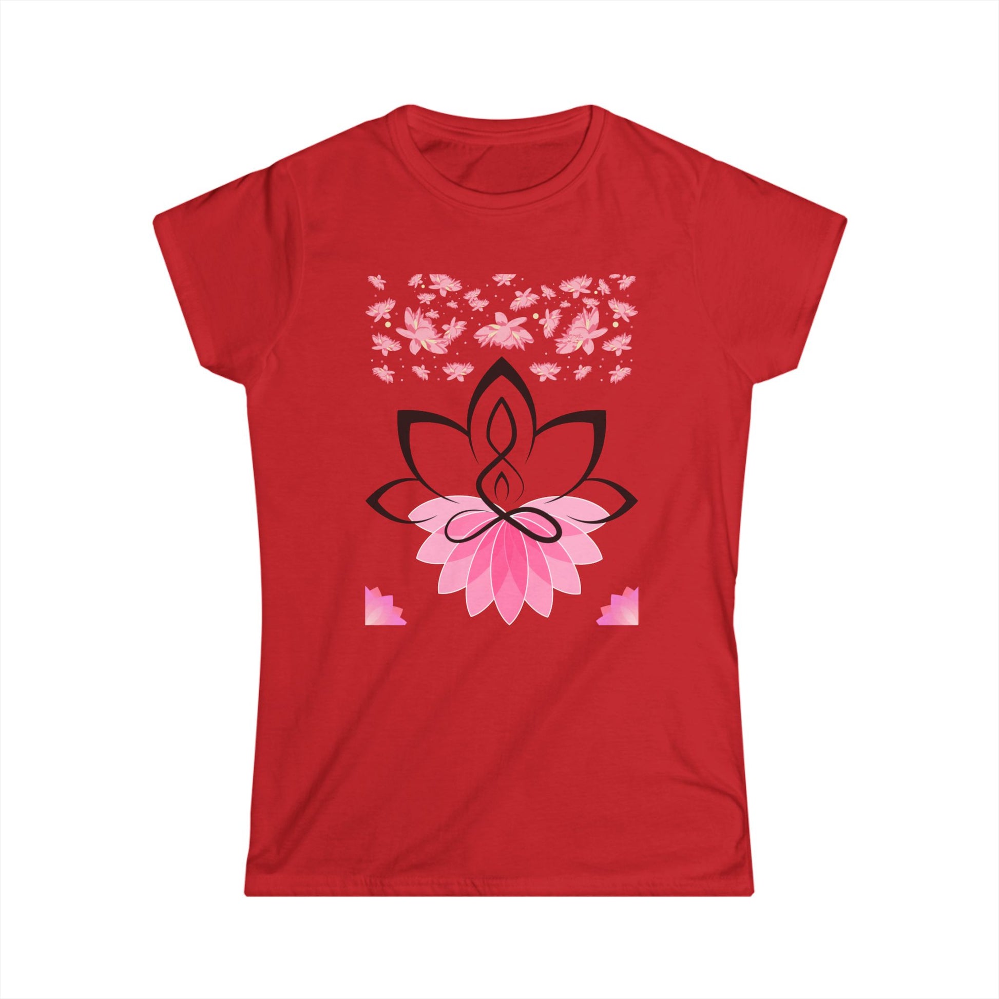 Women's Soft Style Tee Shirt Lotus Yoga