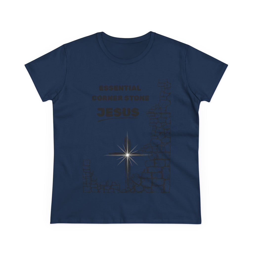 Women's Cotton Tee Shirt Essential Corner Stone