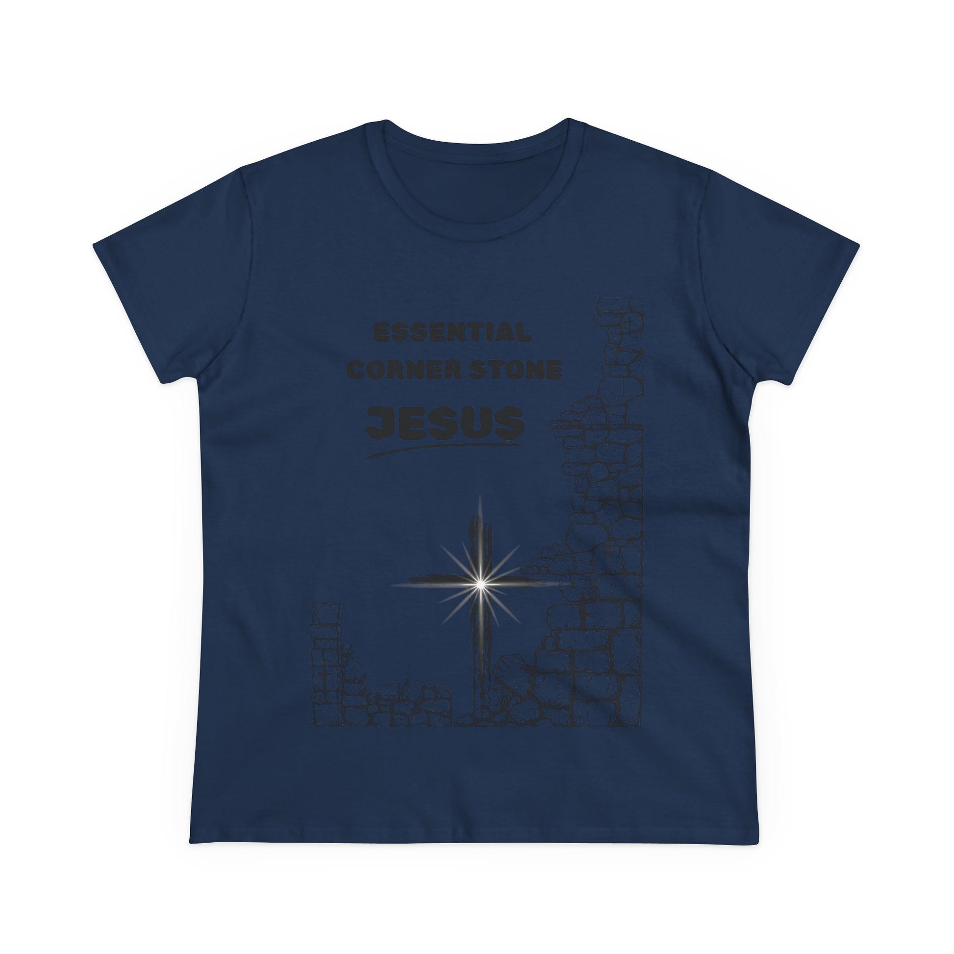 Women's Cotton Tee Shirt Essential Corner Stone