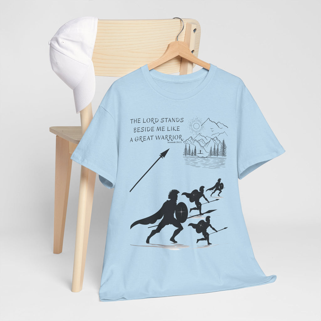 Warrior, The Lord Stands Before Me Heavy Cotton Shirt