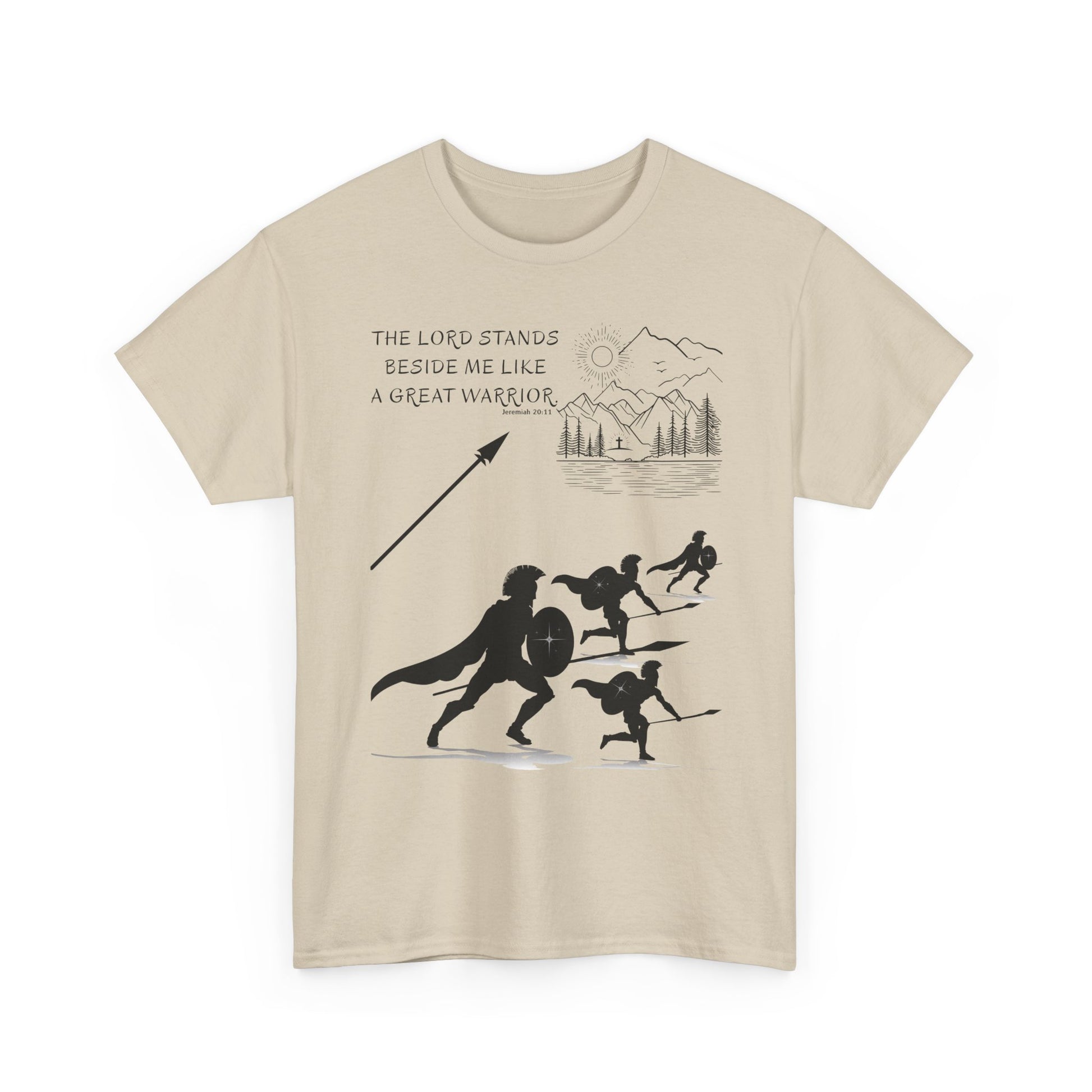 Warrior, The Lord Stands Before Me Heavy Cotton Shirt