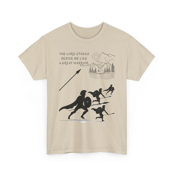 Warrior, The Lord Stands Before Me Heavy Cotton Shirt