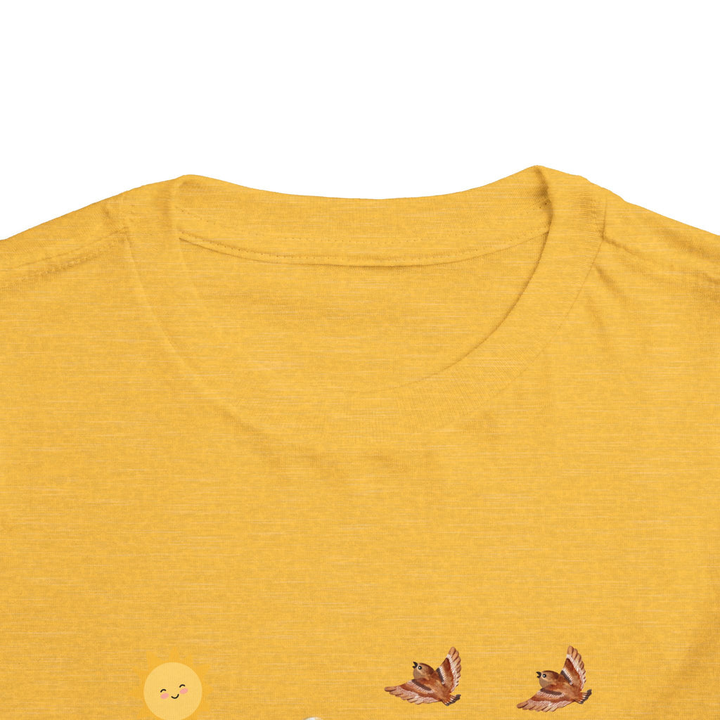 Toddler Short Sleeve Tee Shirt Cubs In Flower Bush