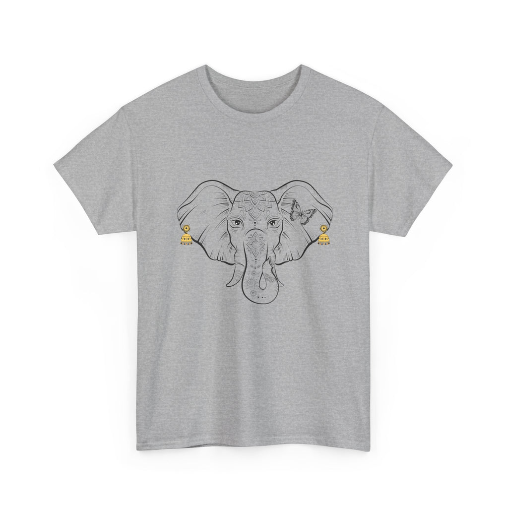 Elephant With Earrings Heavy Cotton Shirt