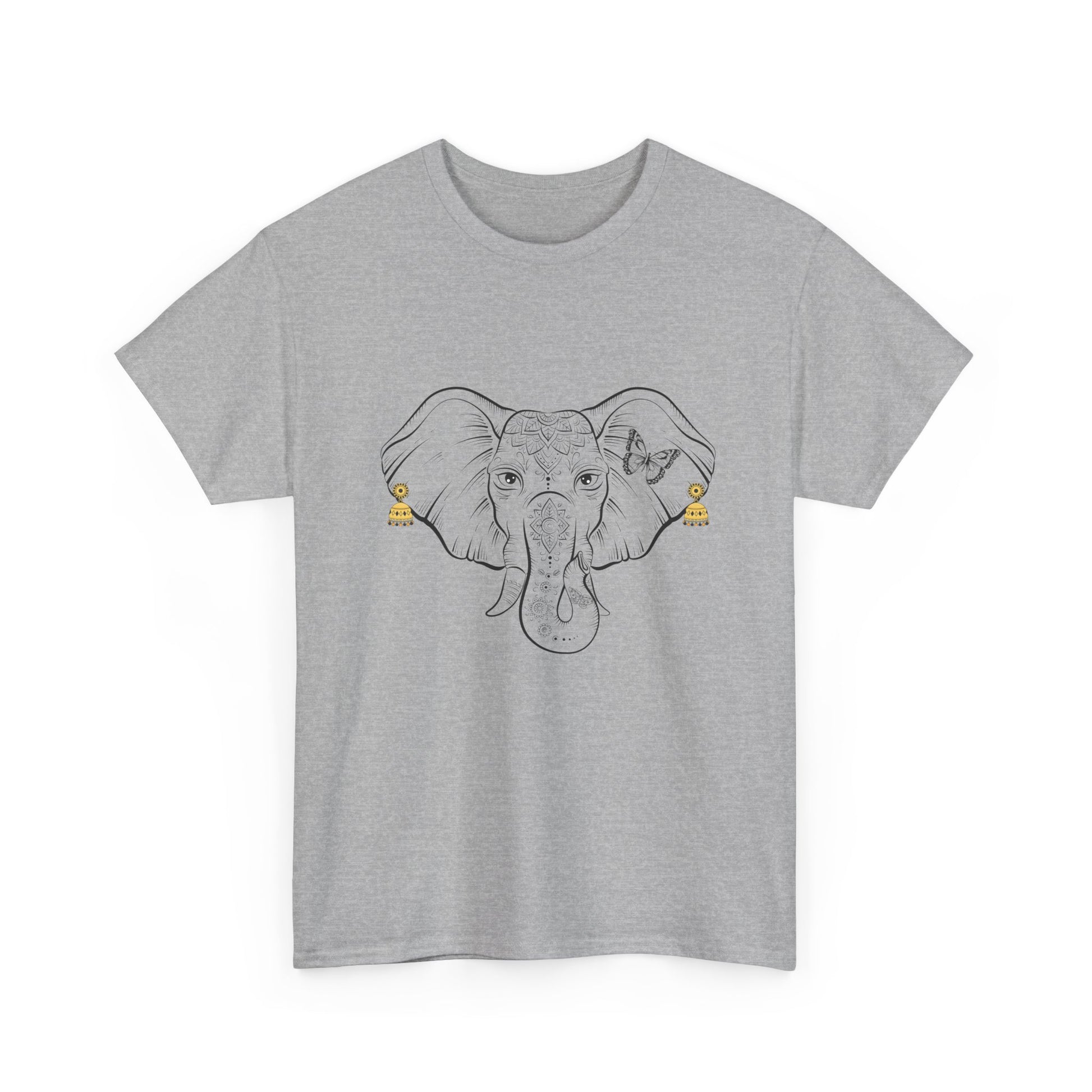 Elephant With Earrings Heavy Cotton Shirt