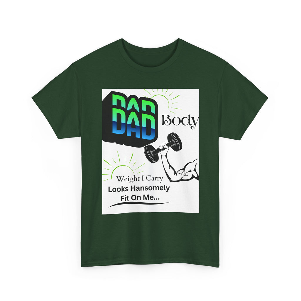 White Background Hansomely Fit Dad Cotton Crew Tee Shirt Dseign