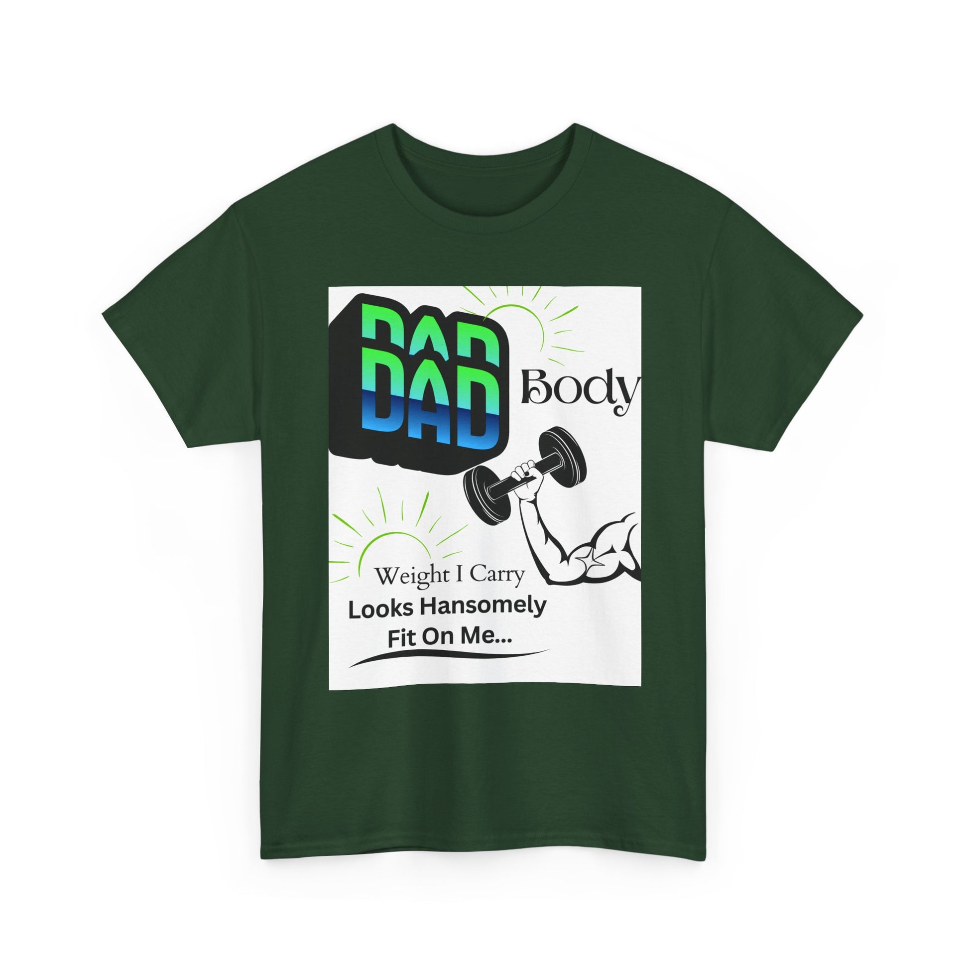White Background Hansomely Fit Dad Cotton Crew Tee Shirt Dseign
