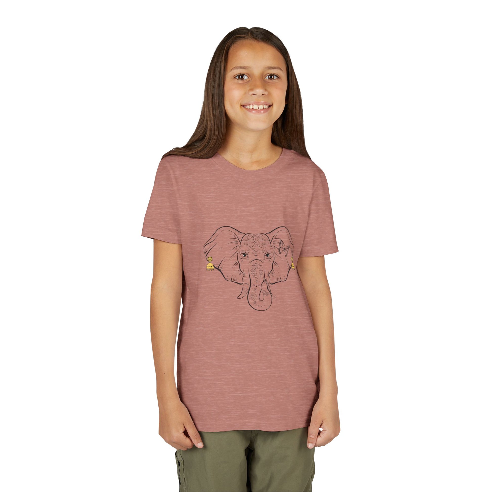 Youth Elephant Earrings Short Sleeve Shirt