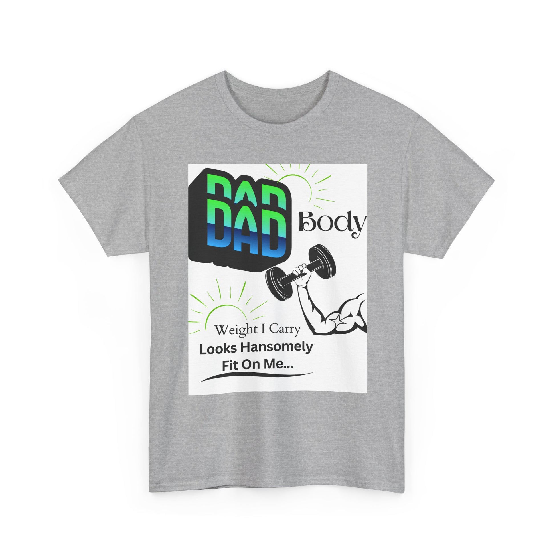 White Background Hansomely Fit Dad Cotton Crew Tee Shirt Dseign