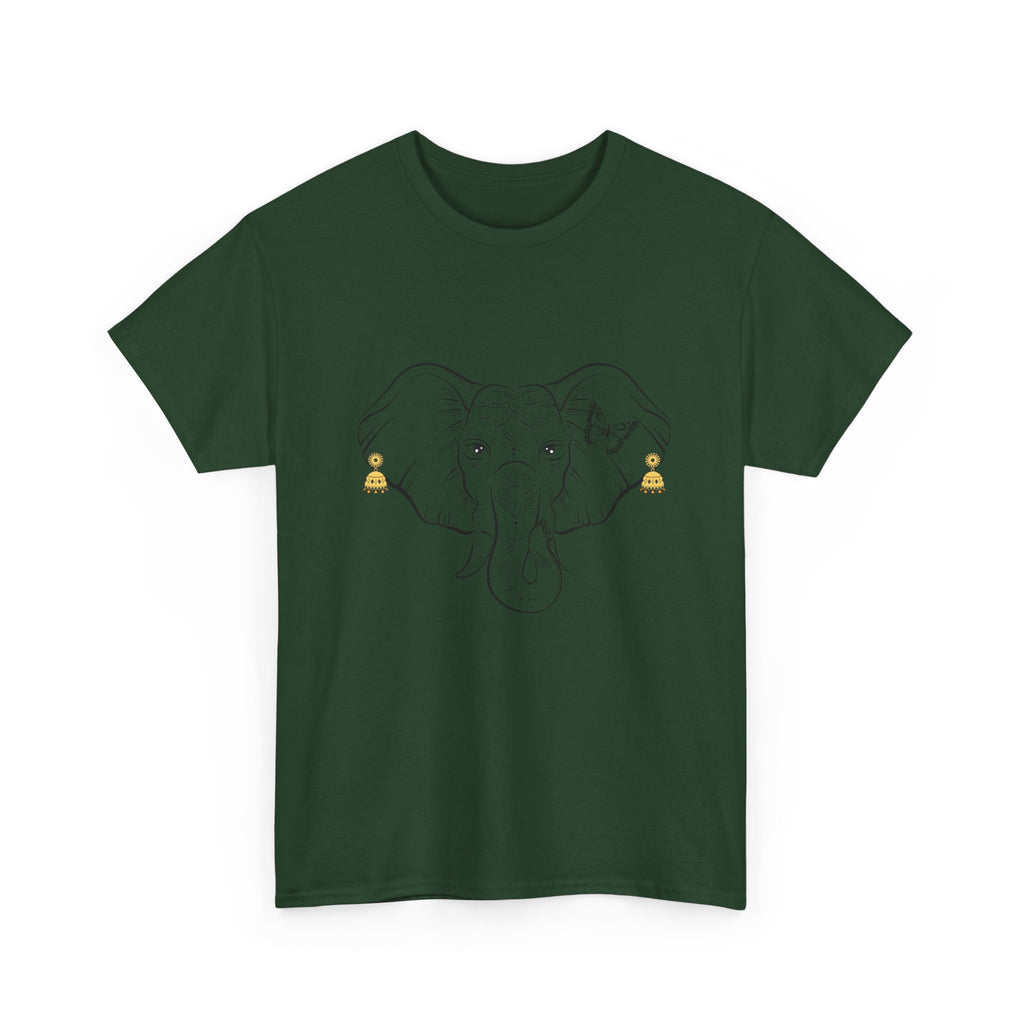 Elephant With Earrings Heavy Cotton Shirt
