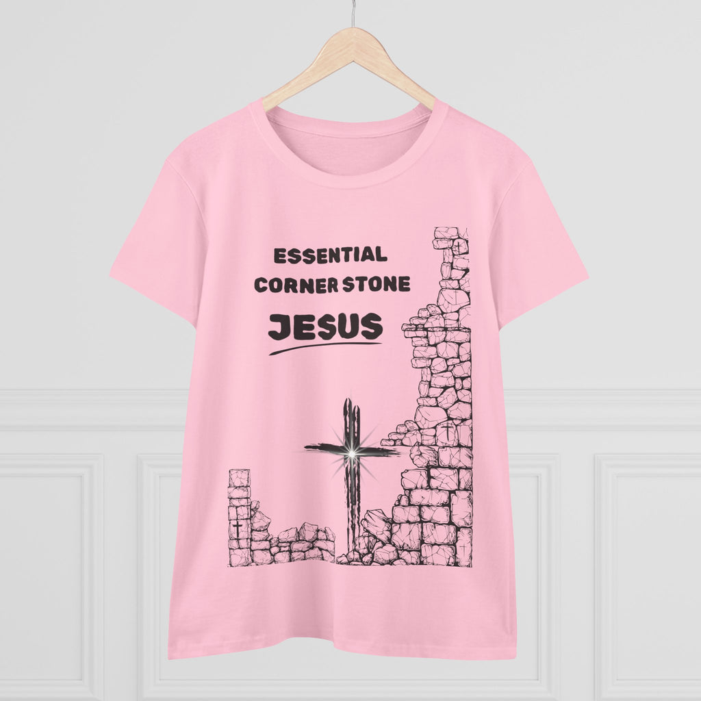 Women's Cotton Tee Shirt Essential Corner Stone