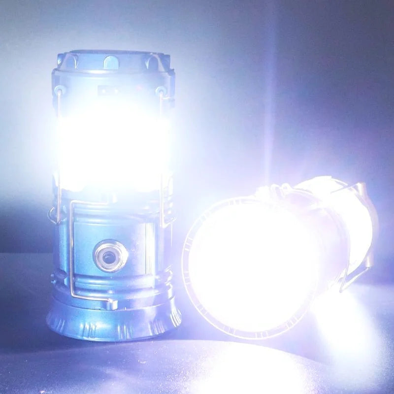 Rechargeable Solar Fan Tent Lamp Outdoor Camping / Semi Truck Travel LED Light Portable Multifunctional Lantern For Hiking Emergency First Aide Gear