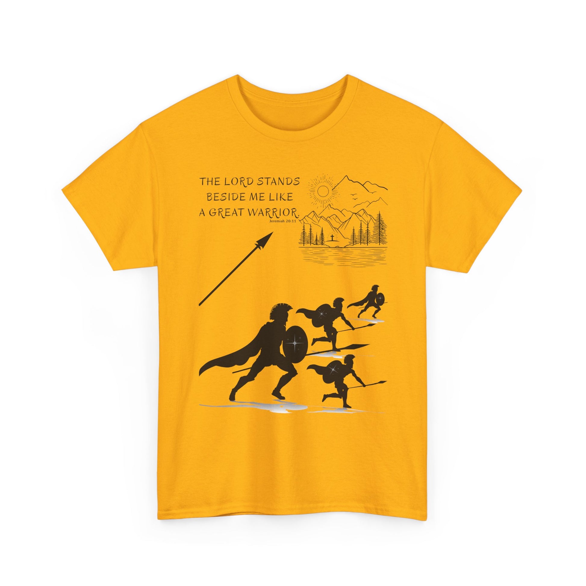 Warrior, The Lord Stands Before Me Heavy Cotton Shirt