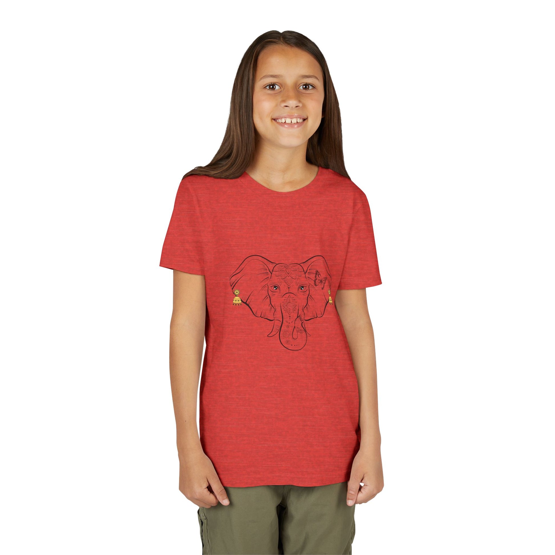 Youth Elephant Earrings Short Sleeve Shirt