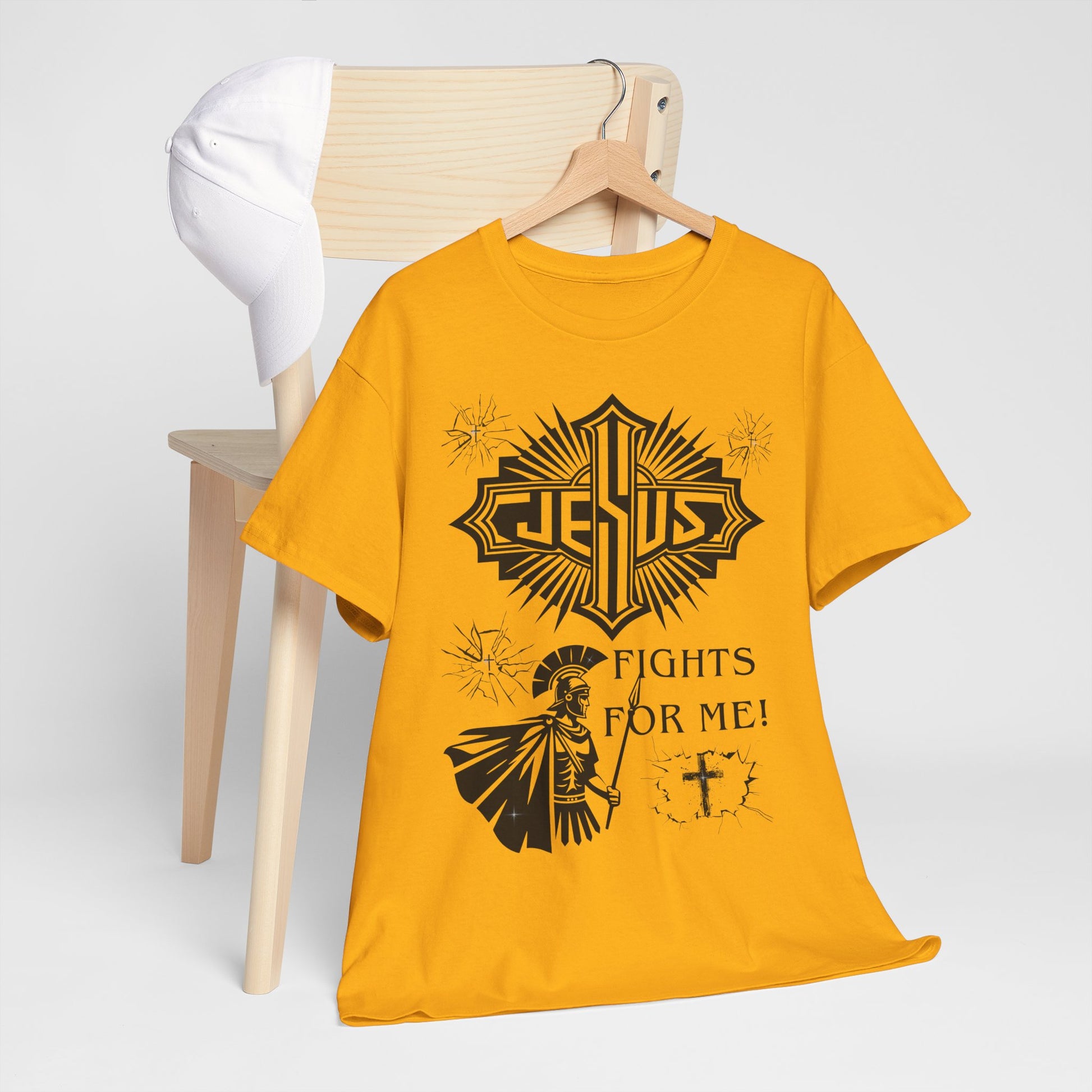 Jesus Fights For Me Cotton T-Shirt