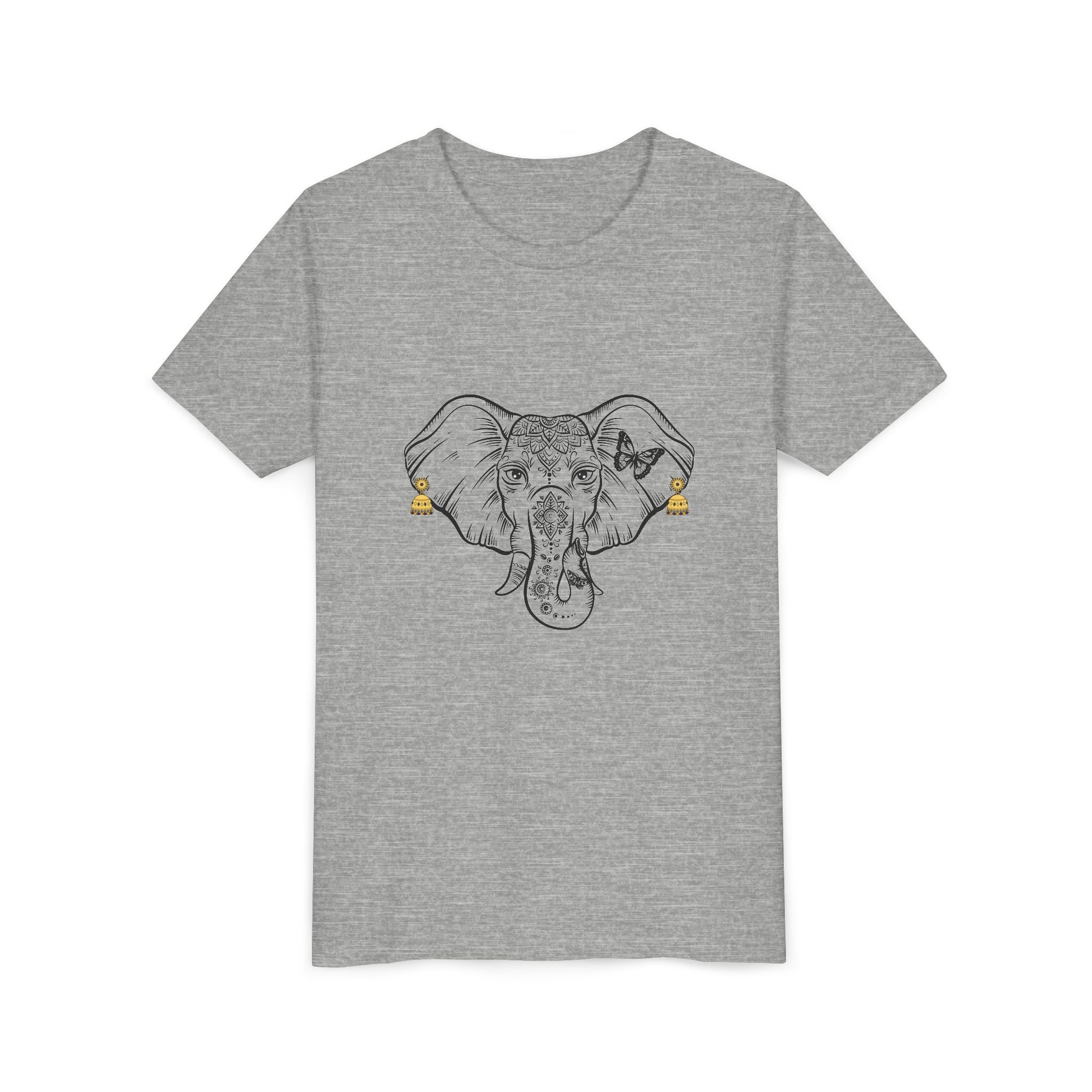 Youth Elephant Earrings Short Sleeve Shirt