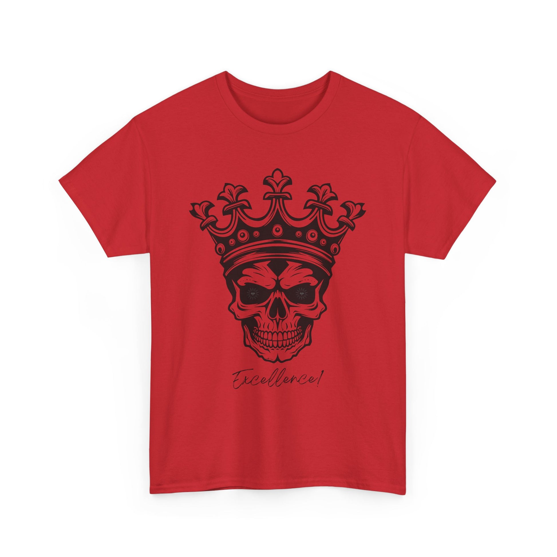 Skull "Excellence" Cotton Tee Shirt Transparent