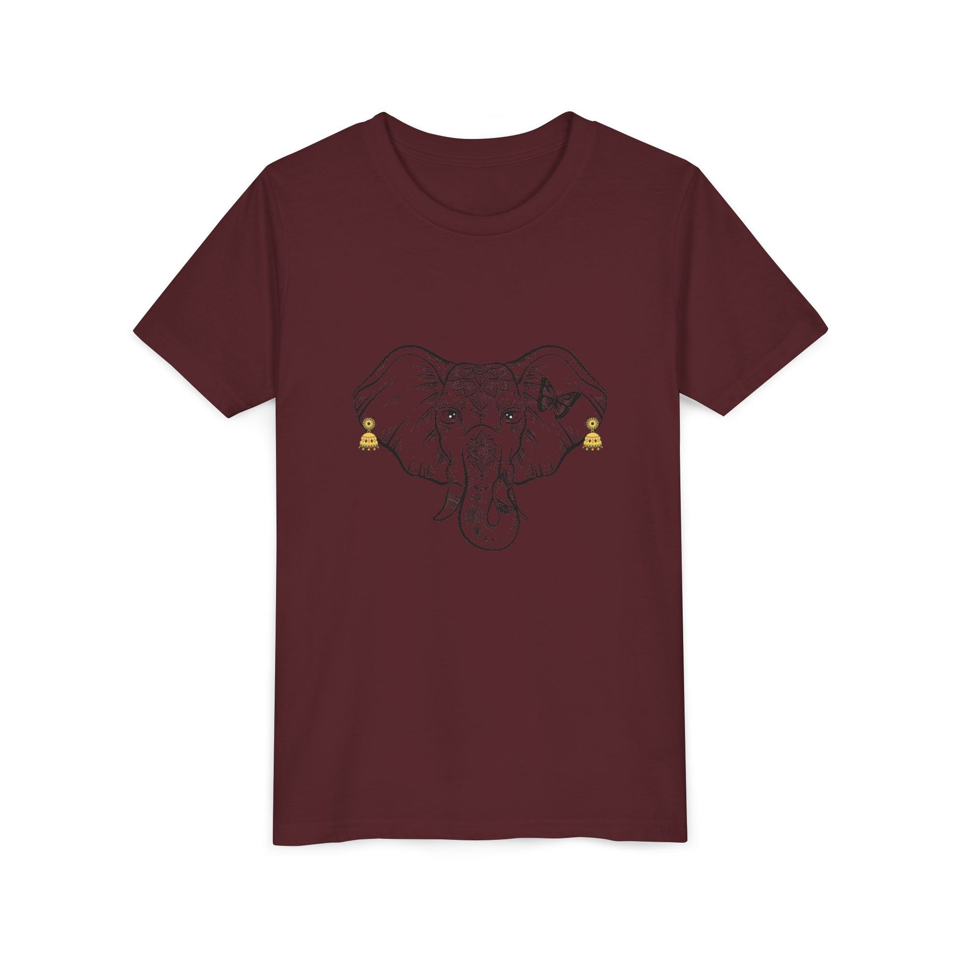 Youth Elephant Earrings Short Sleeve Shirt