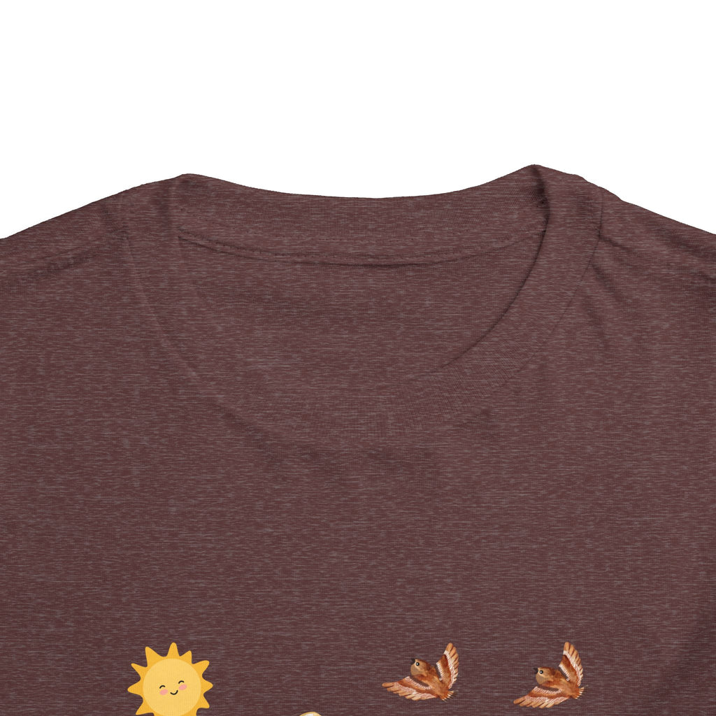 Toddler Short Sleeve Tee Shirt Cubs In Flower Bush