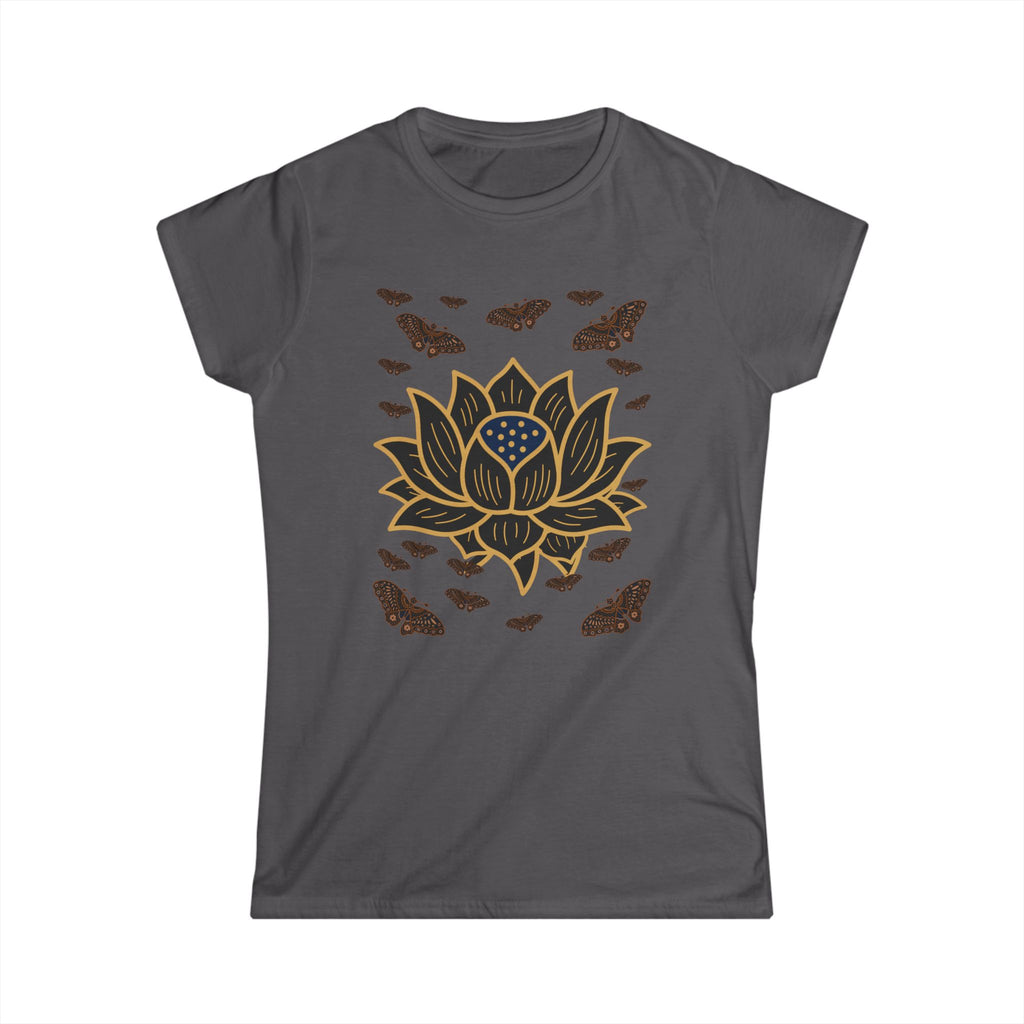 Women's Soft style Tee Shirt Lotus Butterfly