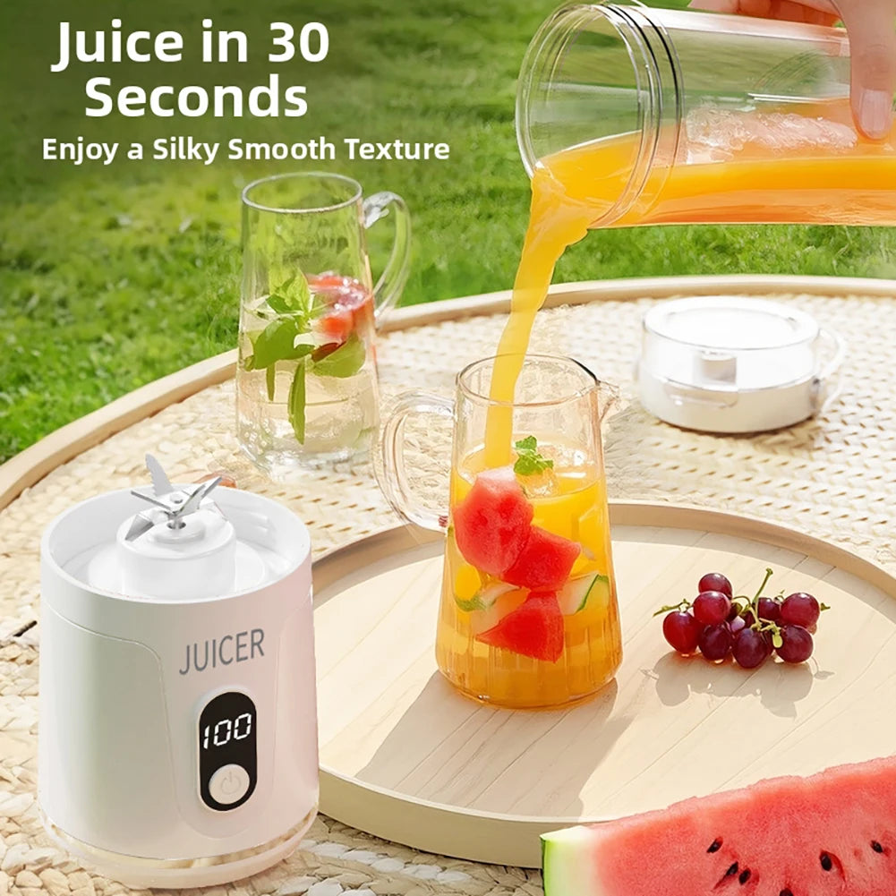 Portable Blender 600ML Electric Juicer Fruit Mixers USB Rechargeable Smoothie Mini Blender Personal Juicer