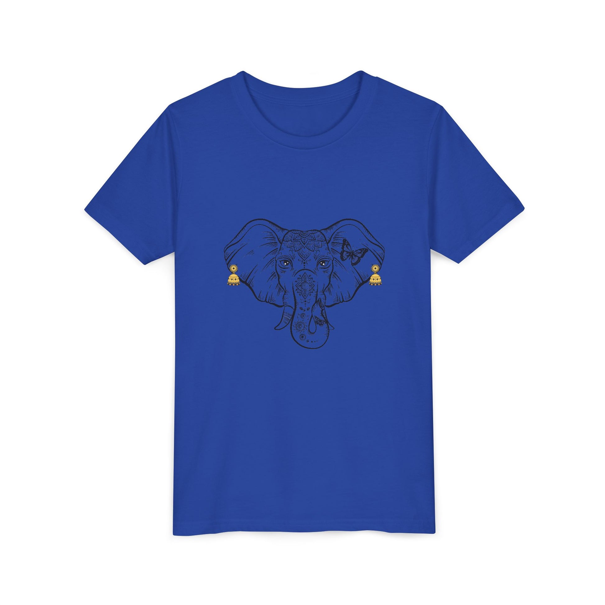 Youth Elephant Earrings Short Sleeve Shirt