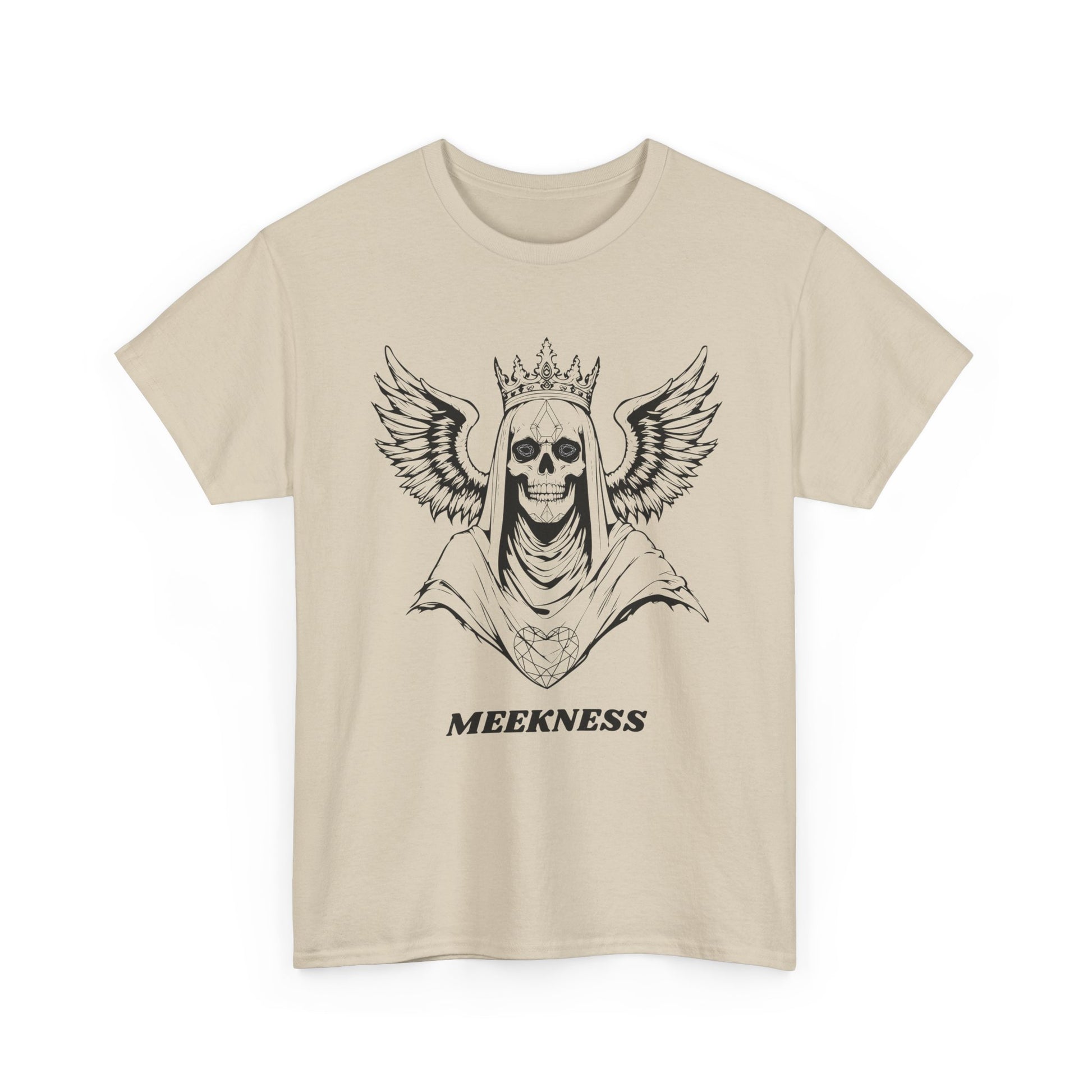 Skull Crown Wings Cotton Tee Shirt Transparent