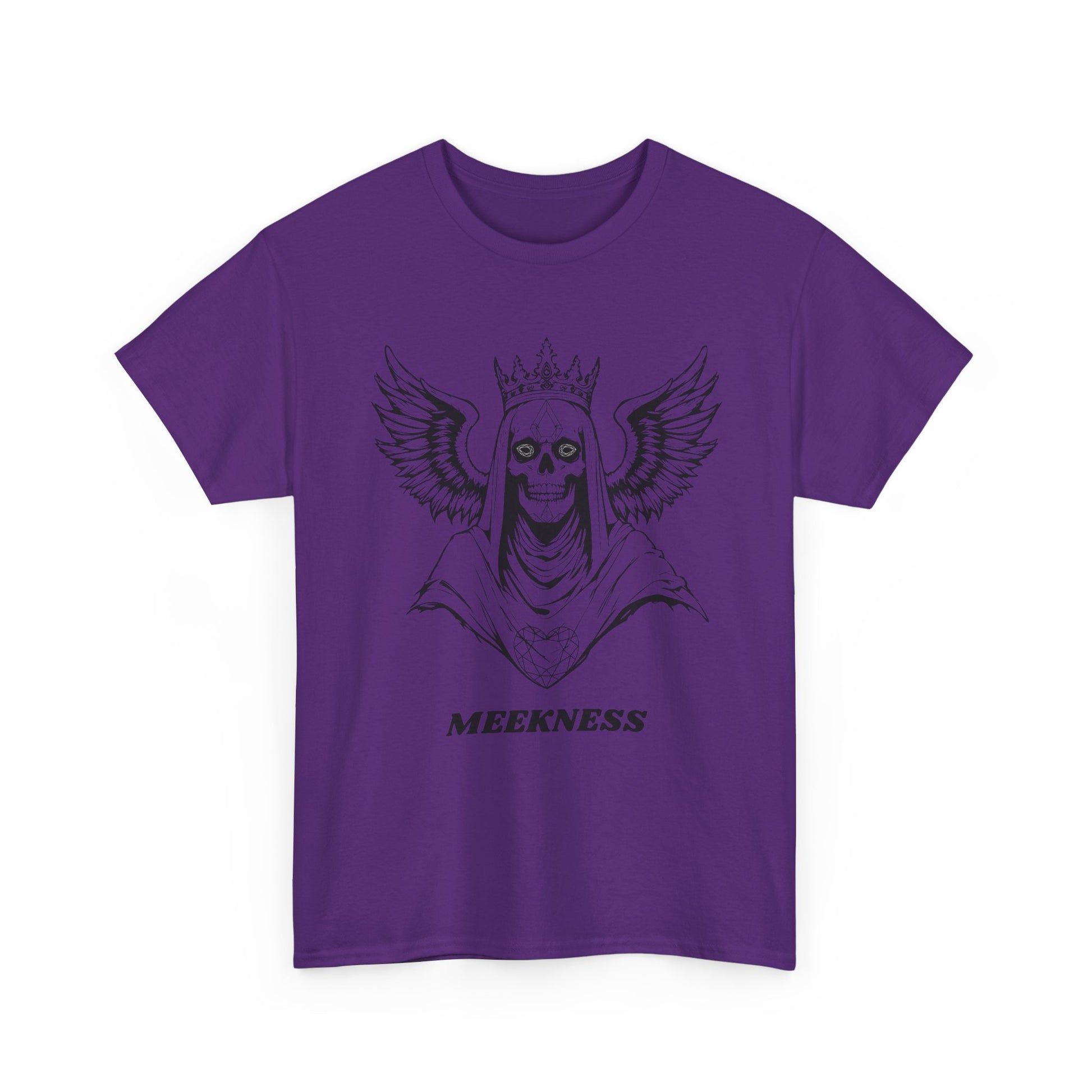 Skull Crown Wings Cotton Tee Shirt Transparent
