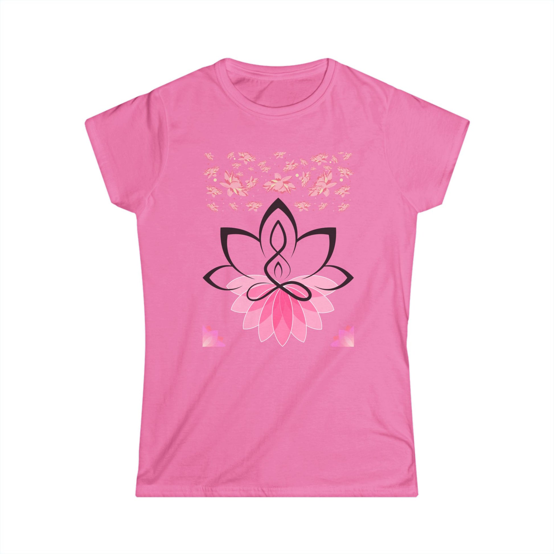 Women's Soft Style Tee Shirt Lotus Yoga