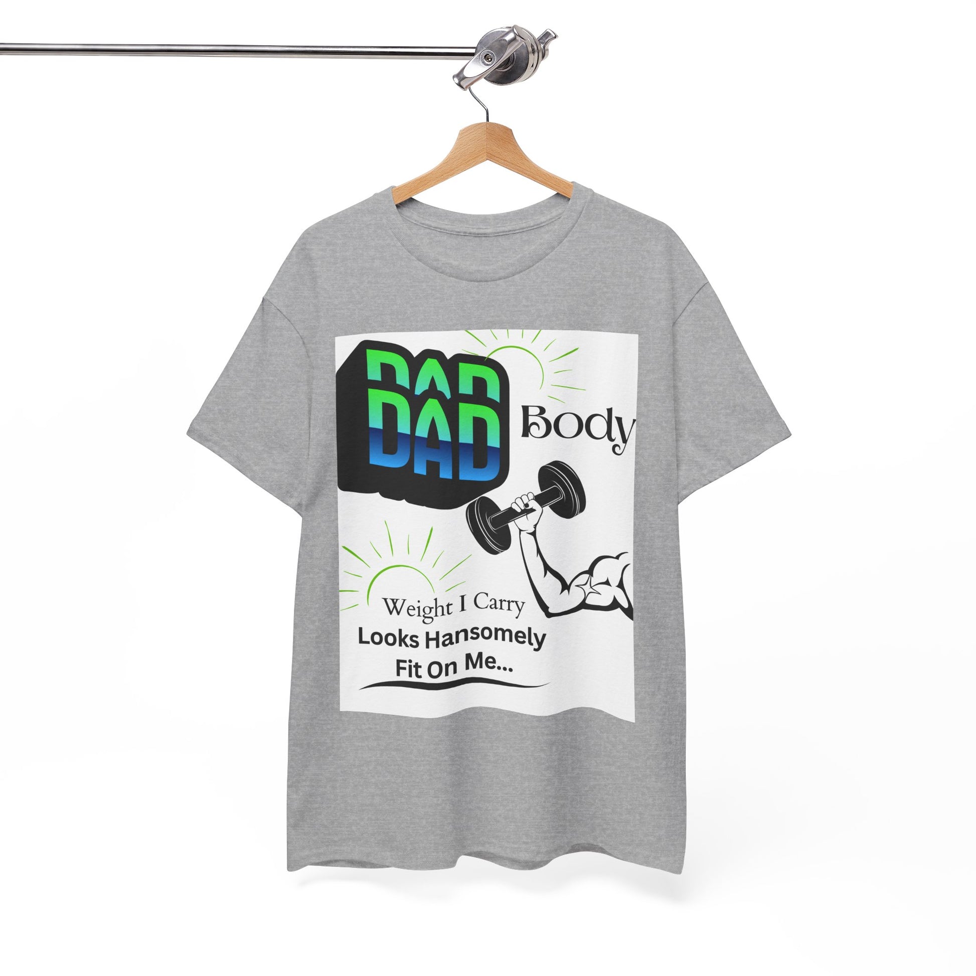 White Background Hansomely Fit Dad Cotton Crew Tee Shirt Dseign
