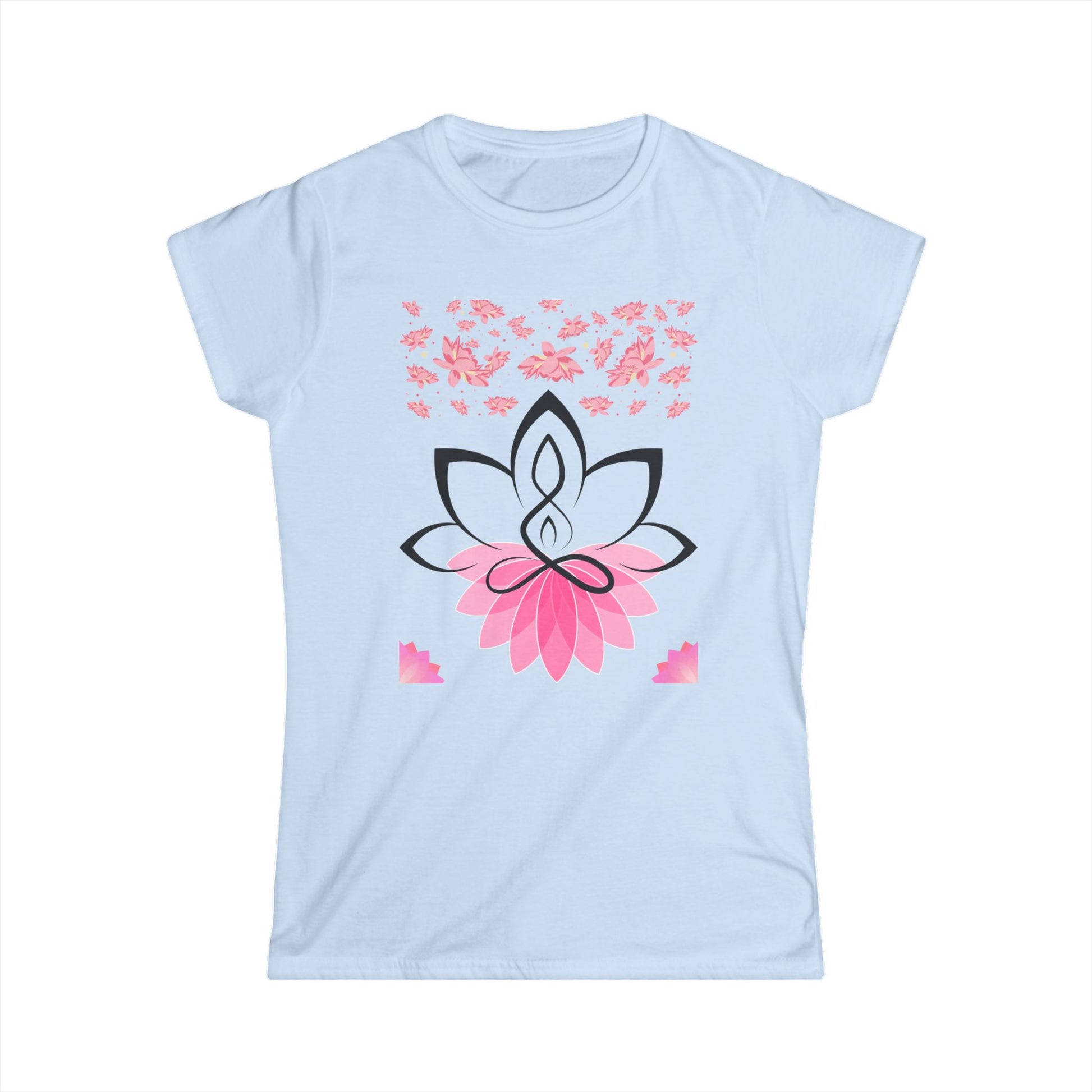 Women's Soft Style Tee Shirt Lotus Yoga