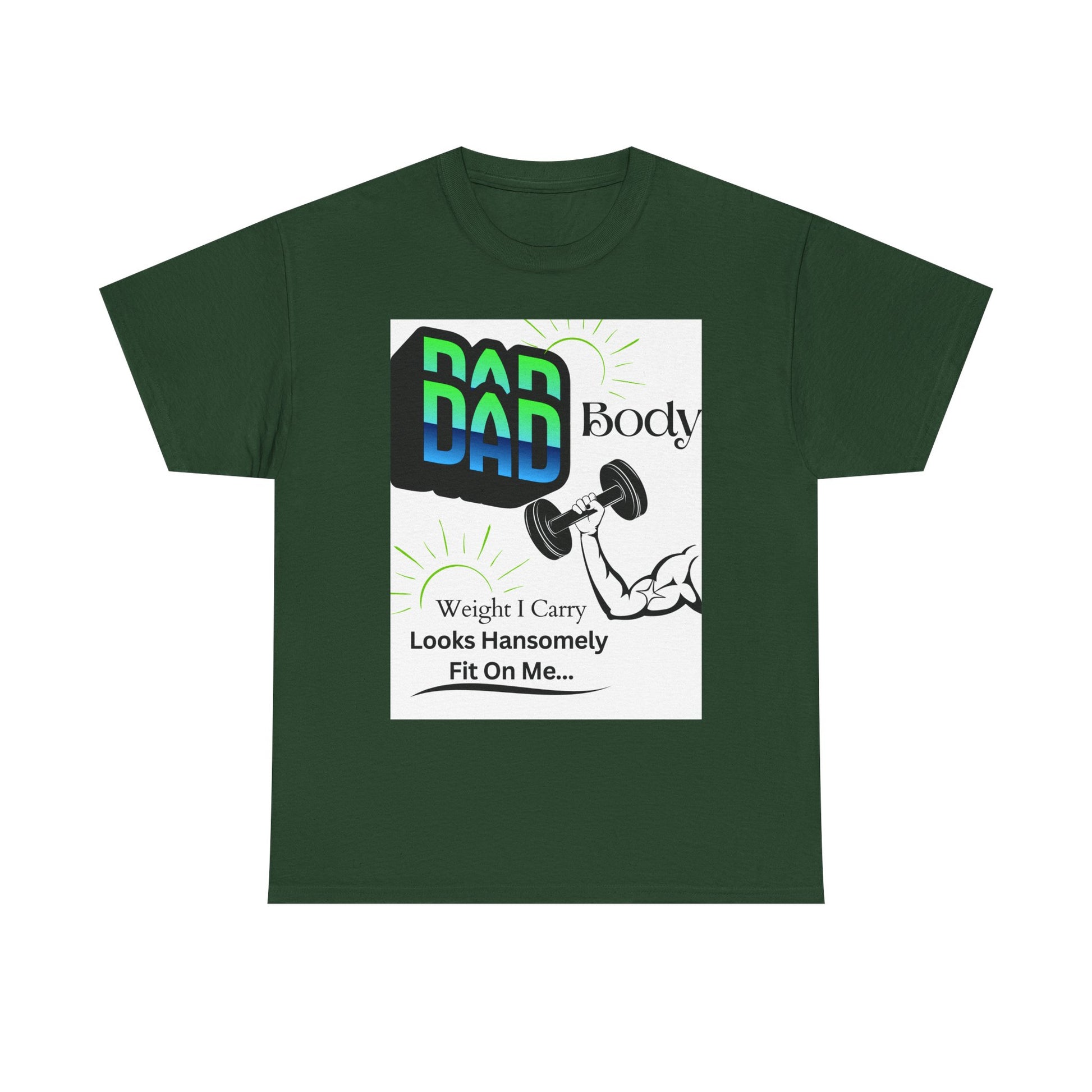 White Background Hansomely Fit Dad Cotton Crew Tee Shirt Dseign
