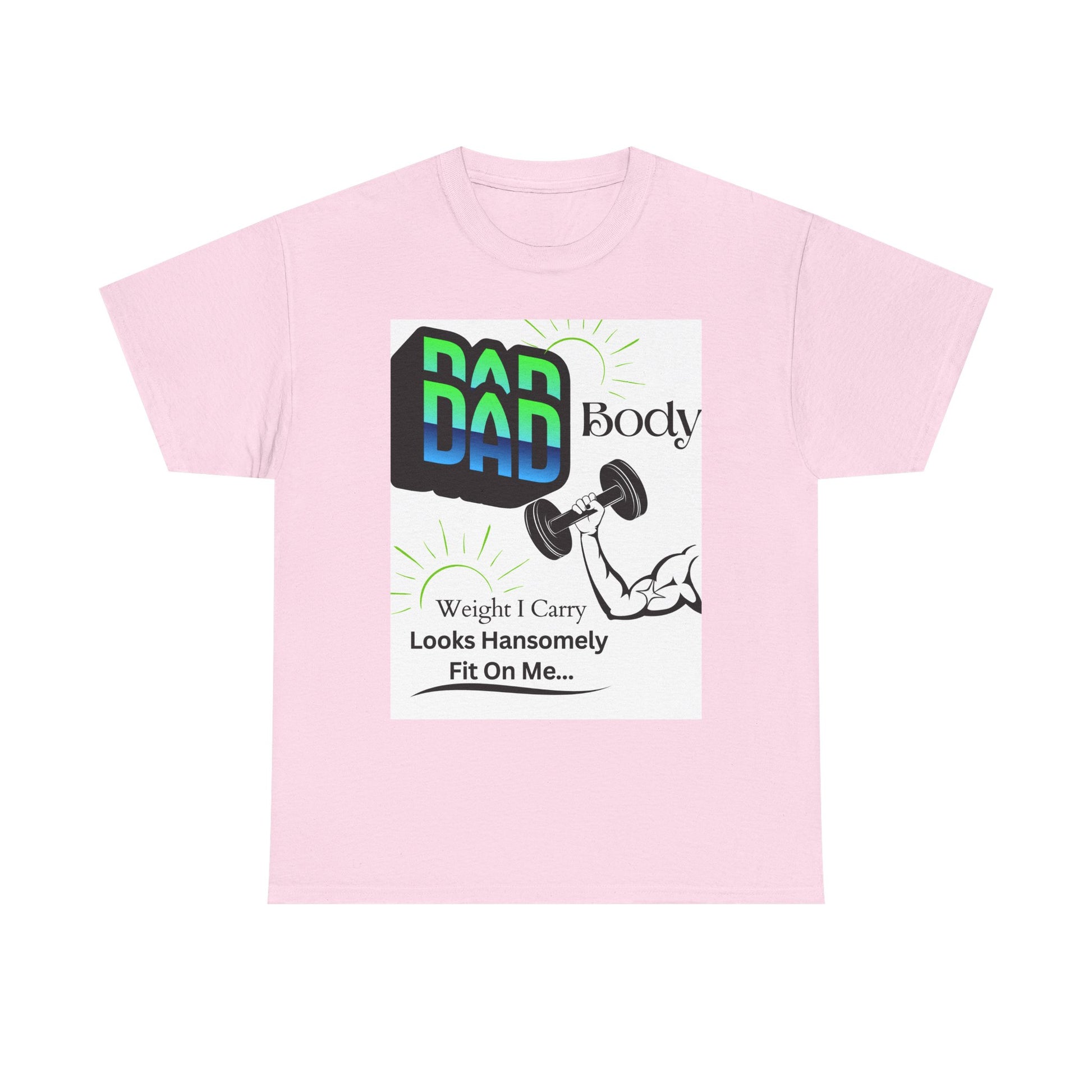 White Background Hansomely Fit Dad Cotton Crew Tee Shirt Dseign