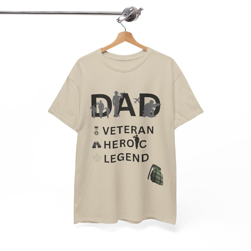 Dad Veteran Cotton Tee Shirt Transparent Background