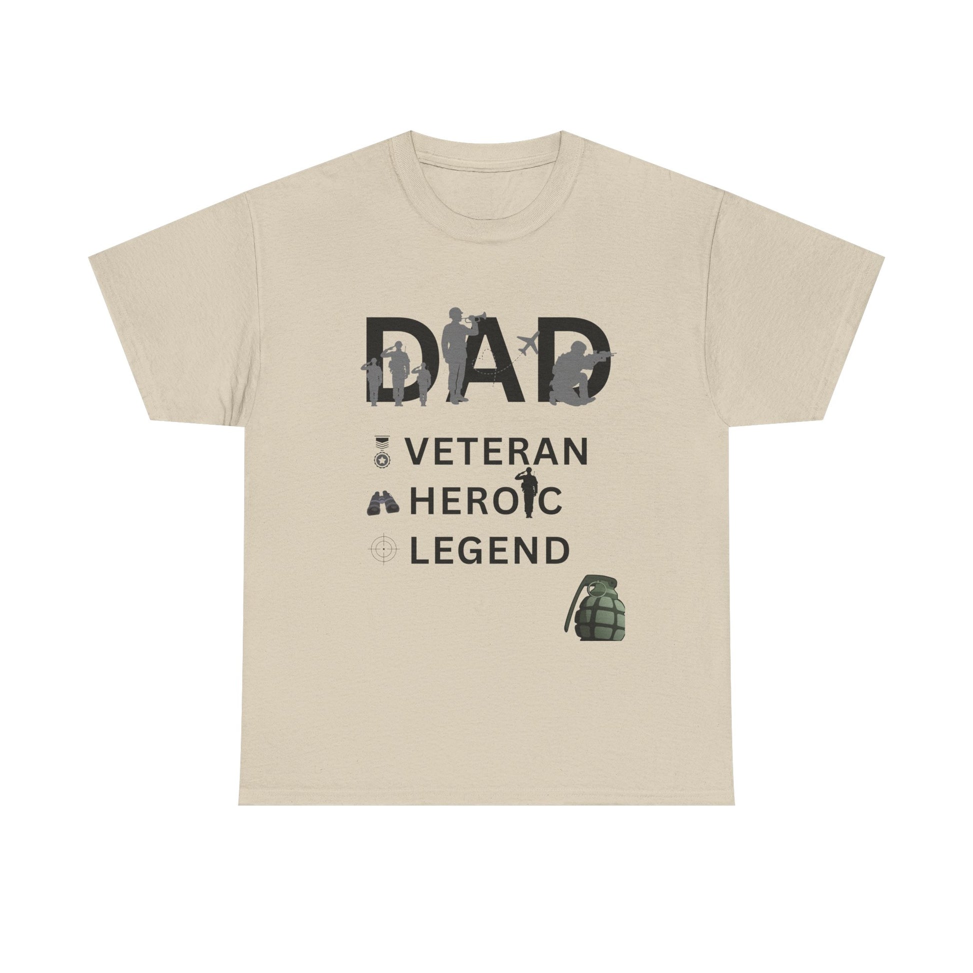 Dad Veteran Cotton Tee Shirt Transparent Background