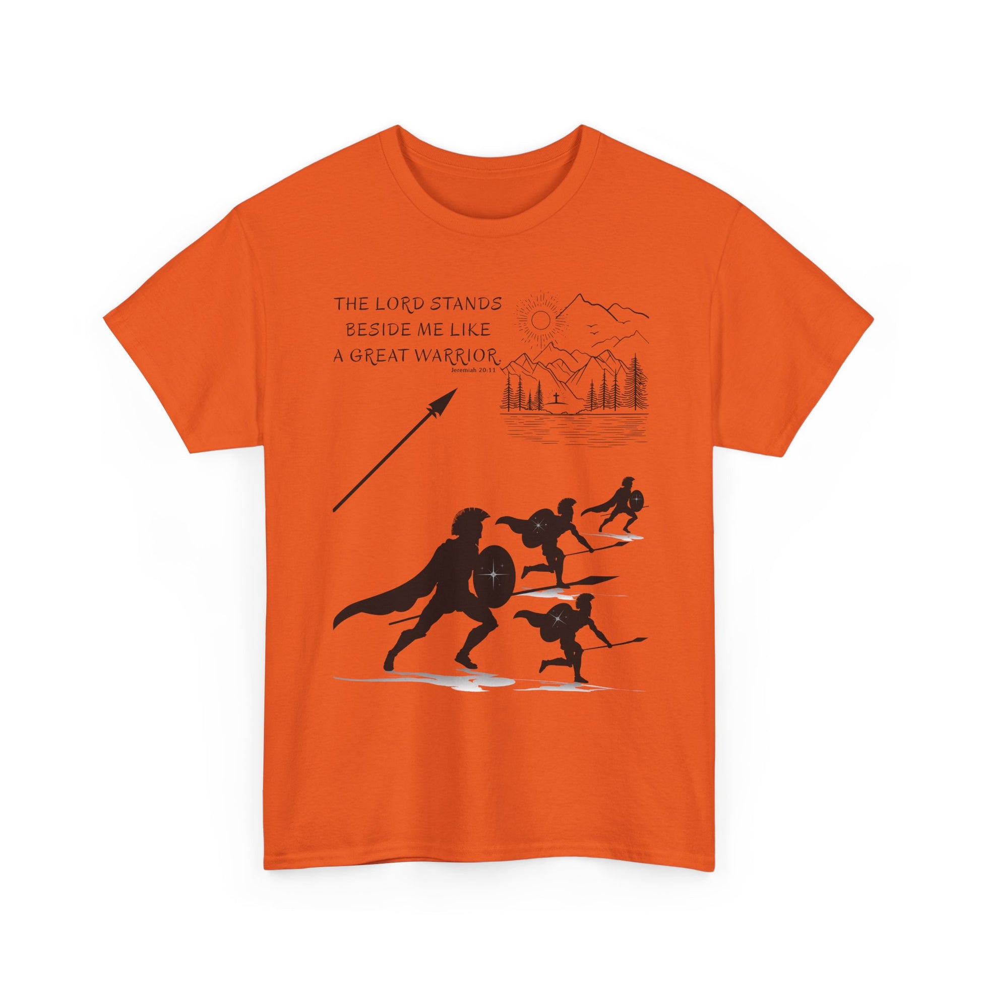 Warrior, The Lord Stands Before Me Heavy Cotton Shirt