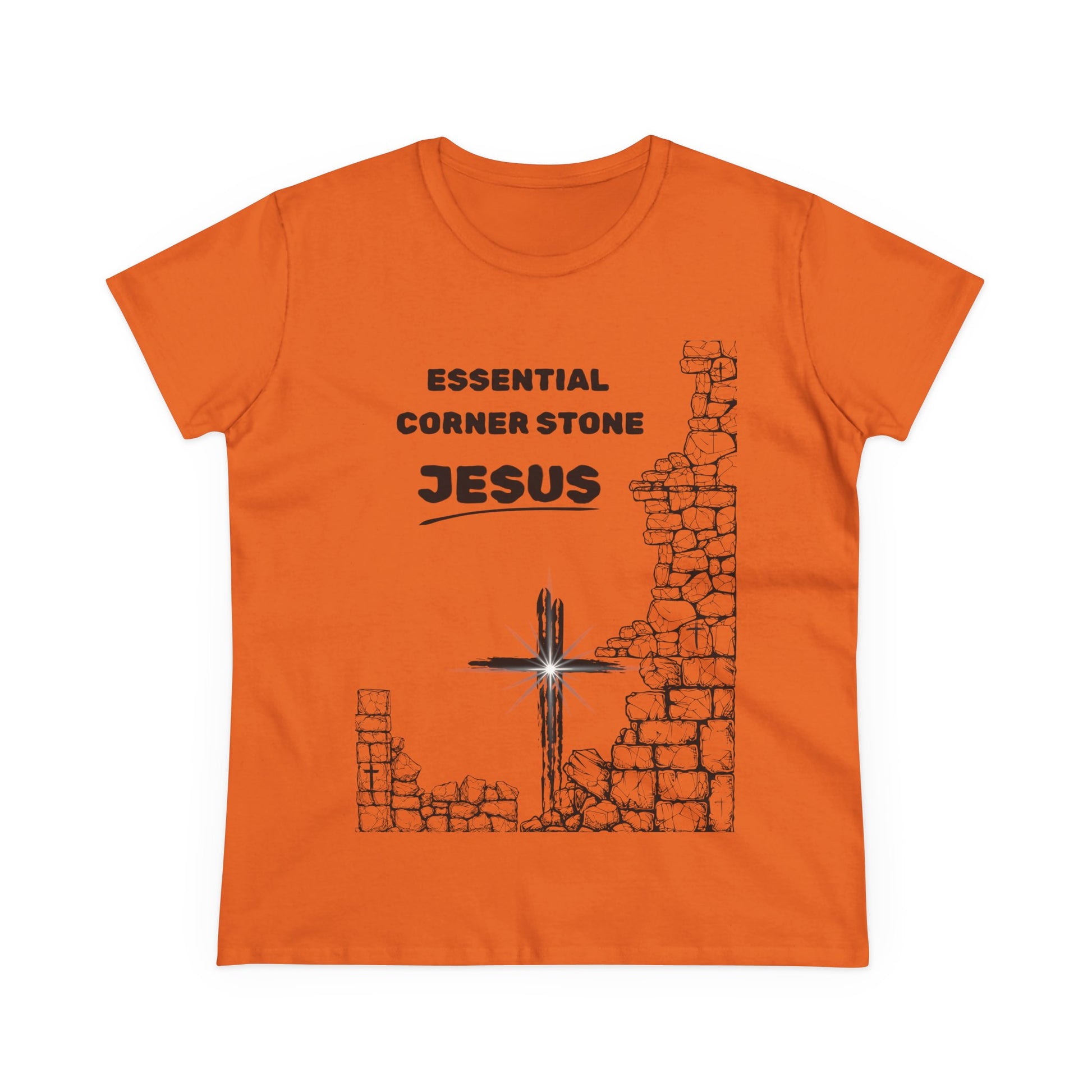 Women's Cotton Tee Shirt Essential Corner Stone