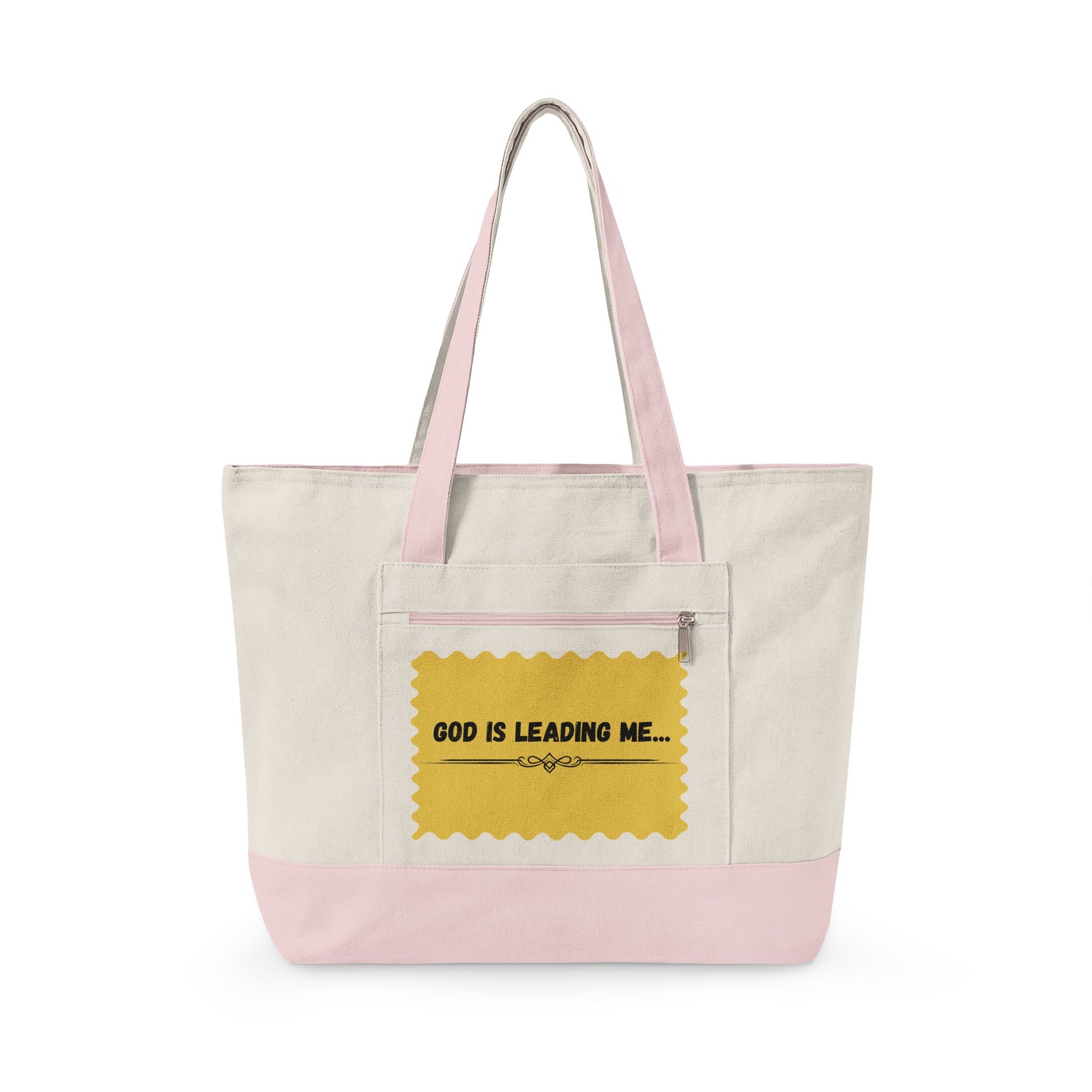 Zippered Canvas Tote Carry Shoulder Bag