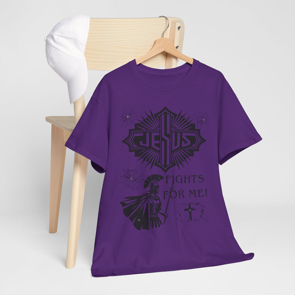 Jesus Fights For Me Cotton T-Shirt