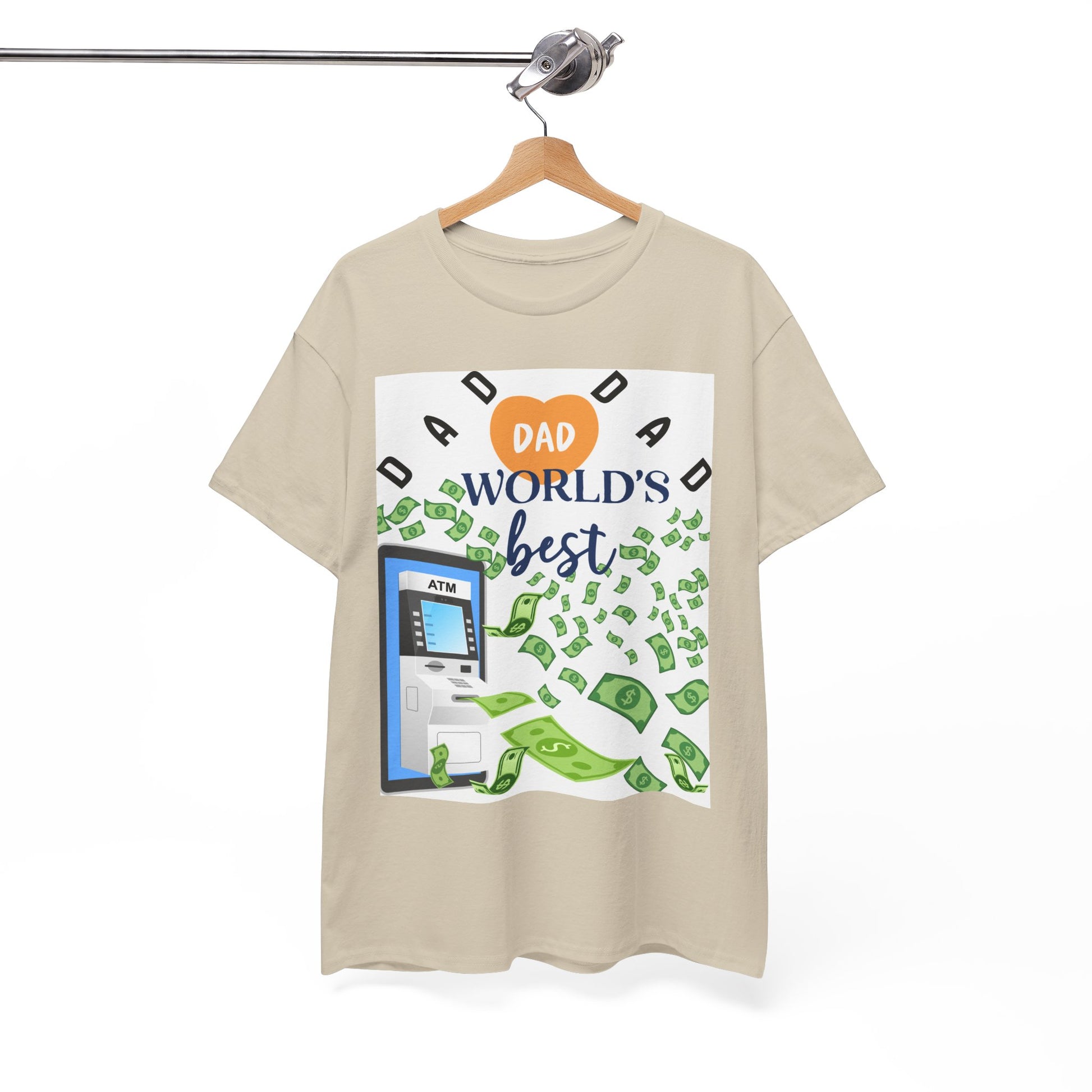 Dad World Best ATM Quality Cotton Tee Shirt