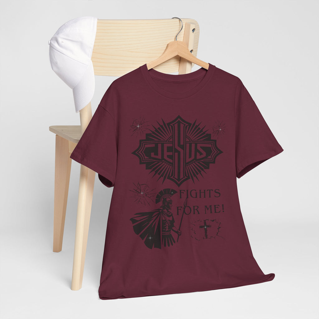 Jesus Fights For Me Cotton T-Shirt