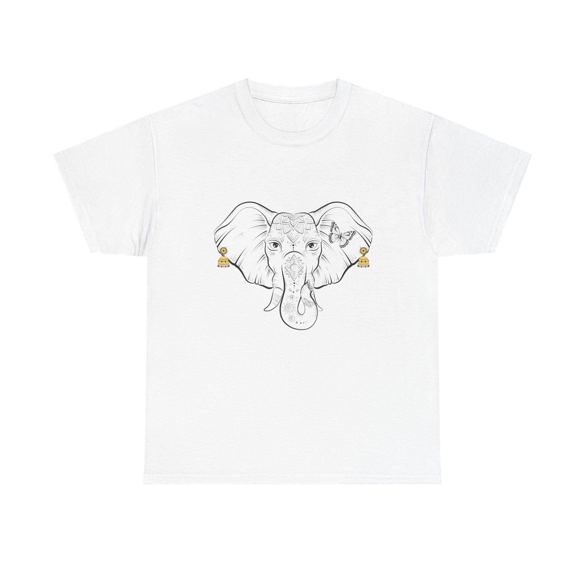 Elephant With Earrings Heavy Cotton Shirt